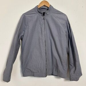 Banana Republic Harrington Jacket Grey Micro Houndstooth Size M